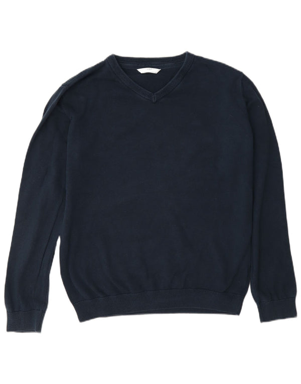 Marks & Spencer Boys sweater med V-hals 14-15 år Marineblå bomuld