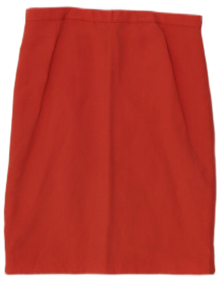 VINTAGE Womens Straight Skirt W28 Medium Orange
