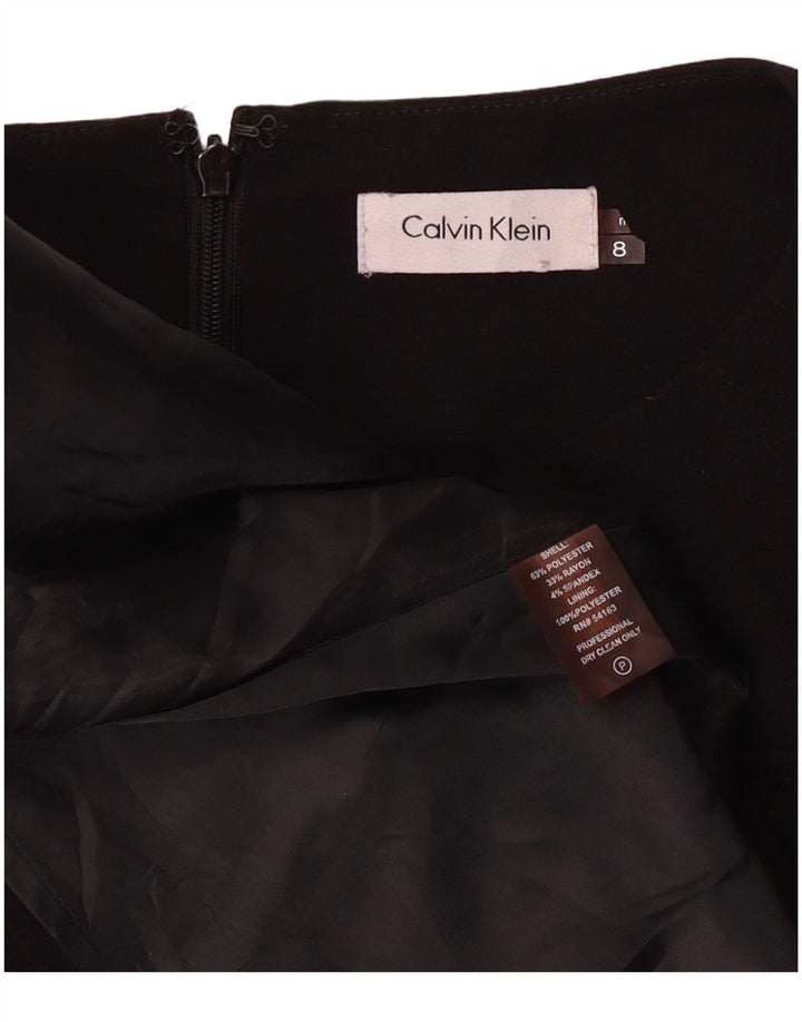 Calvin Klein Dame Ærmeløs A-Line Kjole US 8 Medium Sort
