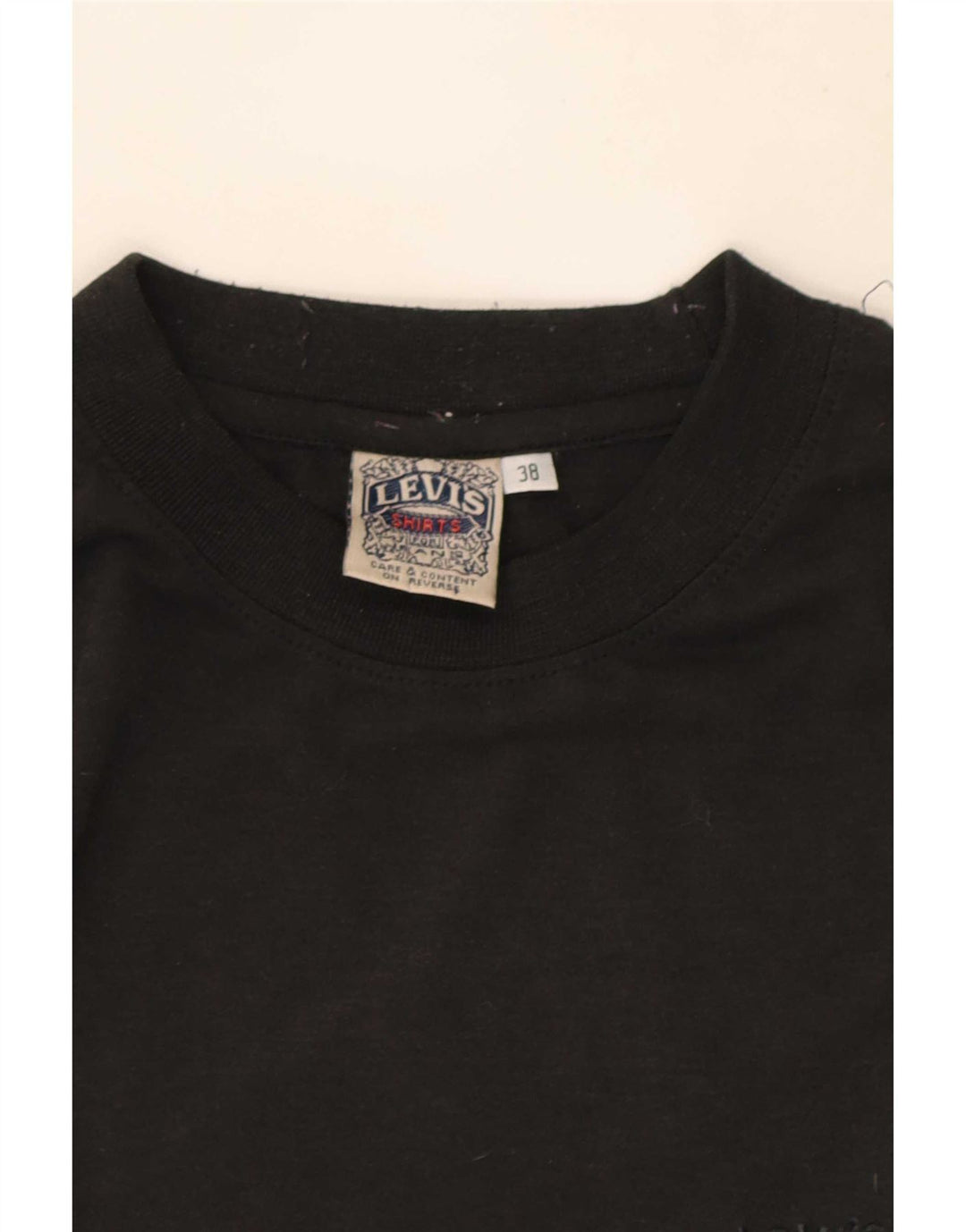 Levi's Herre T-Shirt Top UK 38 Medium Sort Polyester