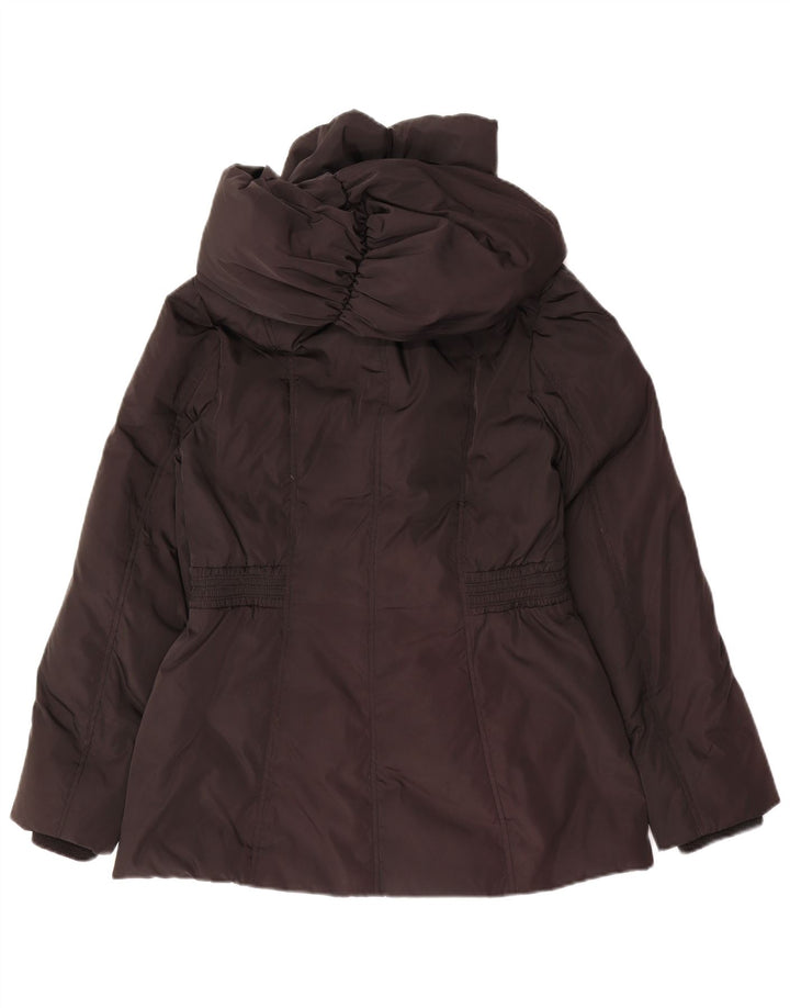 MONSOON Womens Hooded Padded Jacket UK 14 Medium Black Polyester