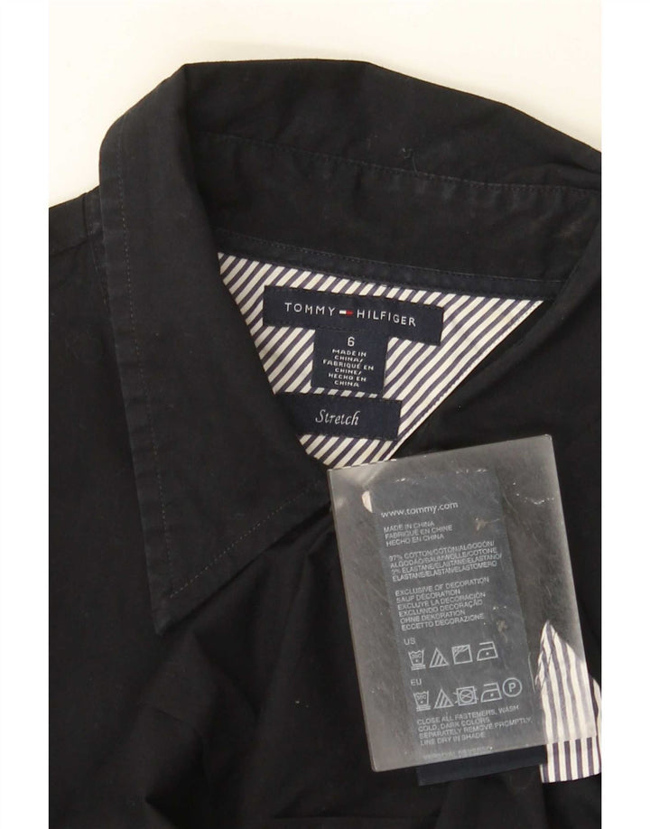 Tommy Hilfiger Dameskjorte US 6 Medium Sort Bomuld