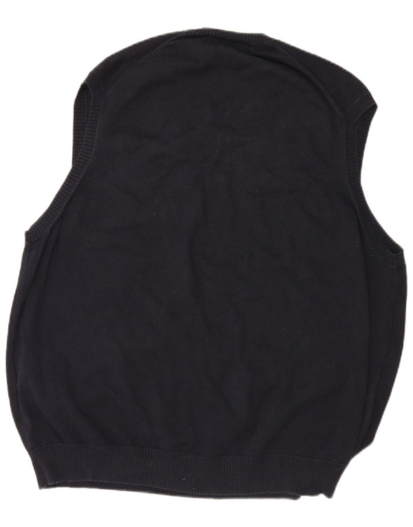 Marks & Spencer Herre Blue Harbor Vest Tank Top 2XL Navy Bomuld