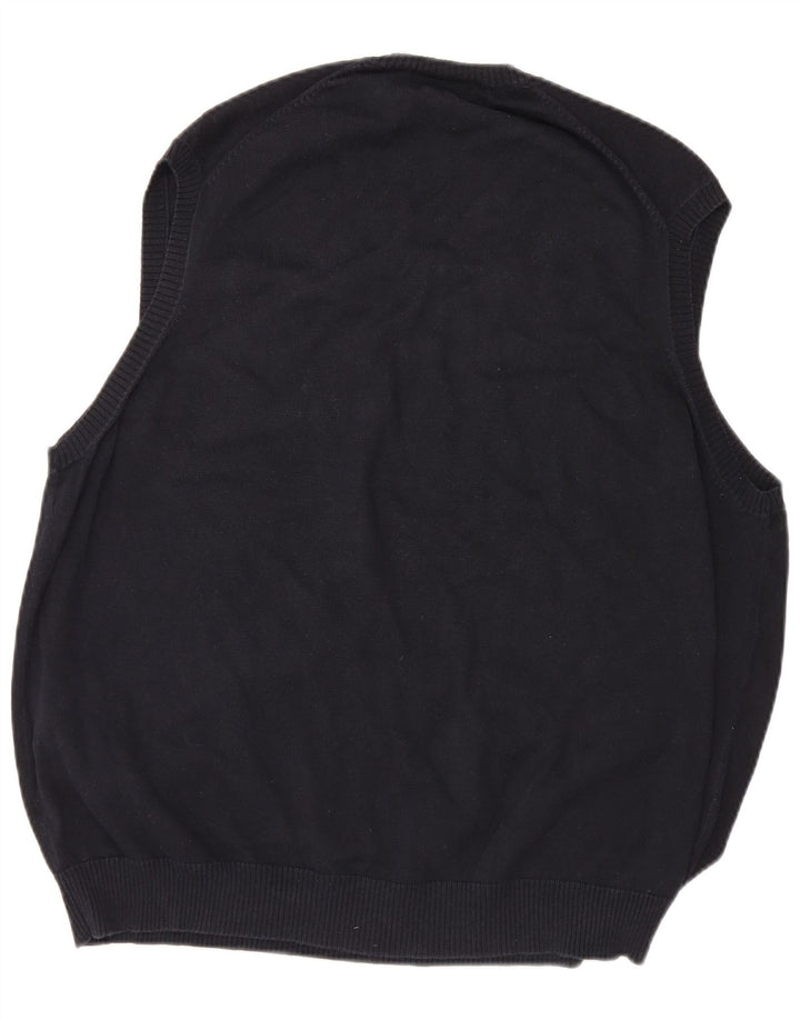 Marks & Spencer Herre Blue Harbor Vest Tank Top 2XL Navy Bomuld
