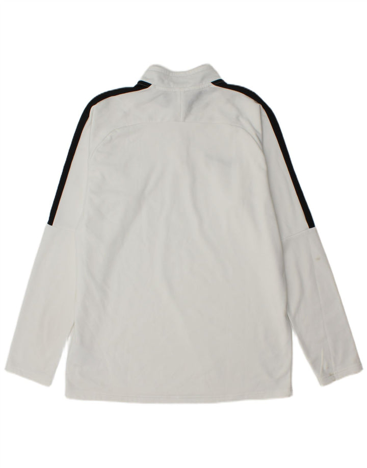 Nike Herre Dri Fit Pullover med lynlås-hals Træningsdragt Top Stor hvid Colourblock