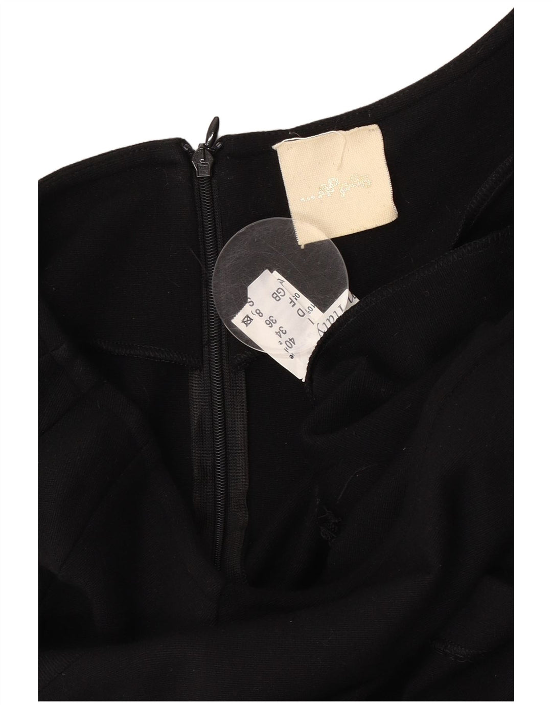 Vintage dameskedekjole UK 8 Small Black Viscose