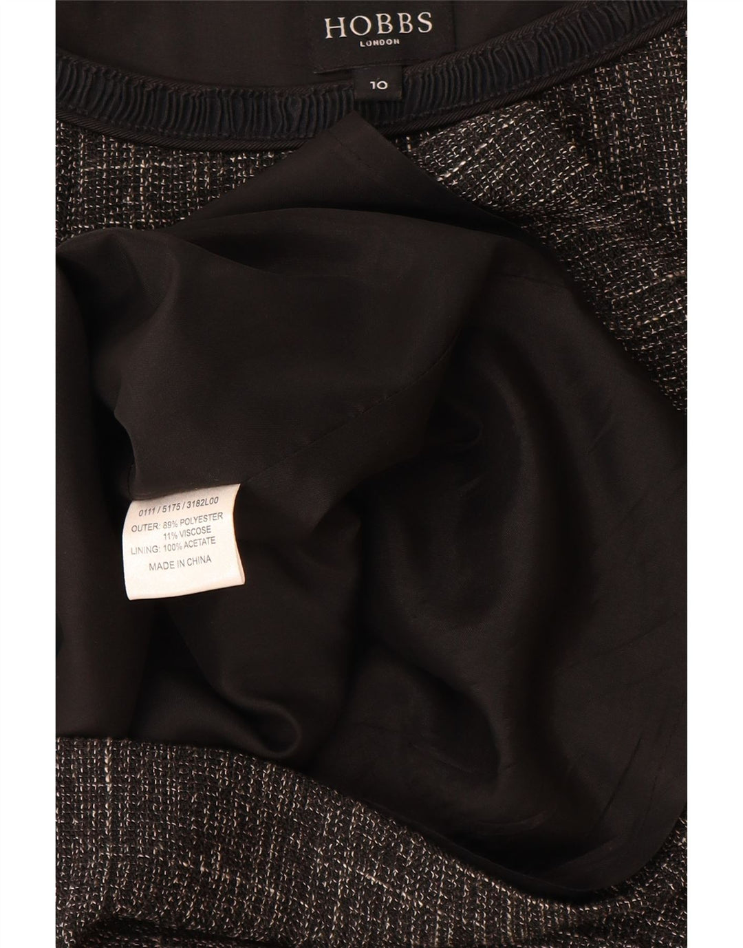 Hobbs Dame Sleeveless Sheath Dress UK 10 Small Black Polyester