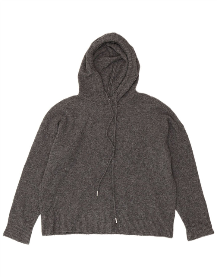 Zara Oversized hættetrøje til kvinder UK 10 Lille grå polyester