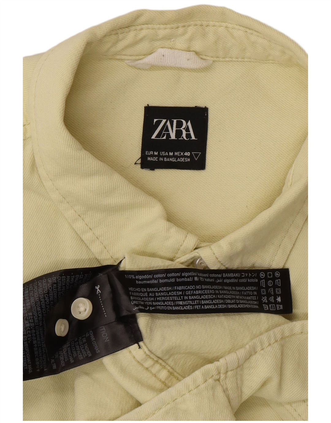 Zara Herreskjorte Medium Gul Bomuld