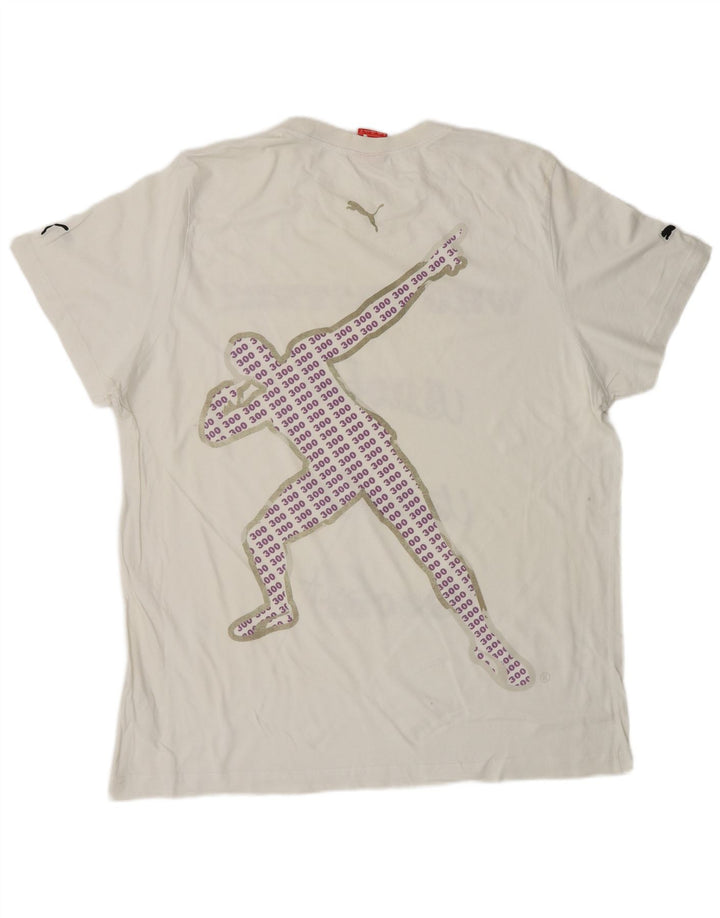 PUMA Herre grafisk T-shirt Top XL Hvid