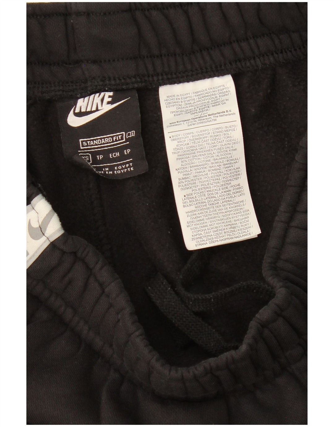 NIKE Herre Grafisk Standard Fit træningsdragt Bukser Joggers XS Sort bomuld