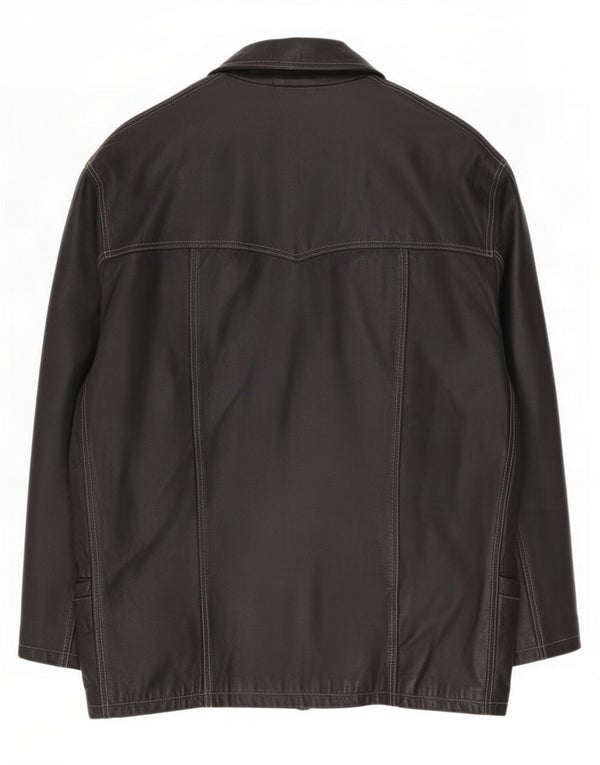 Vintage herre læderjakke UK 48 4XL Sort