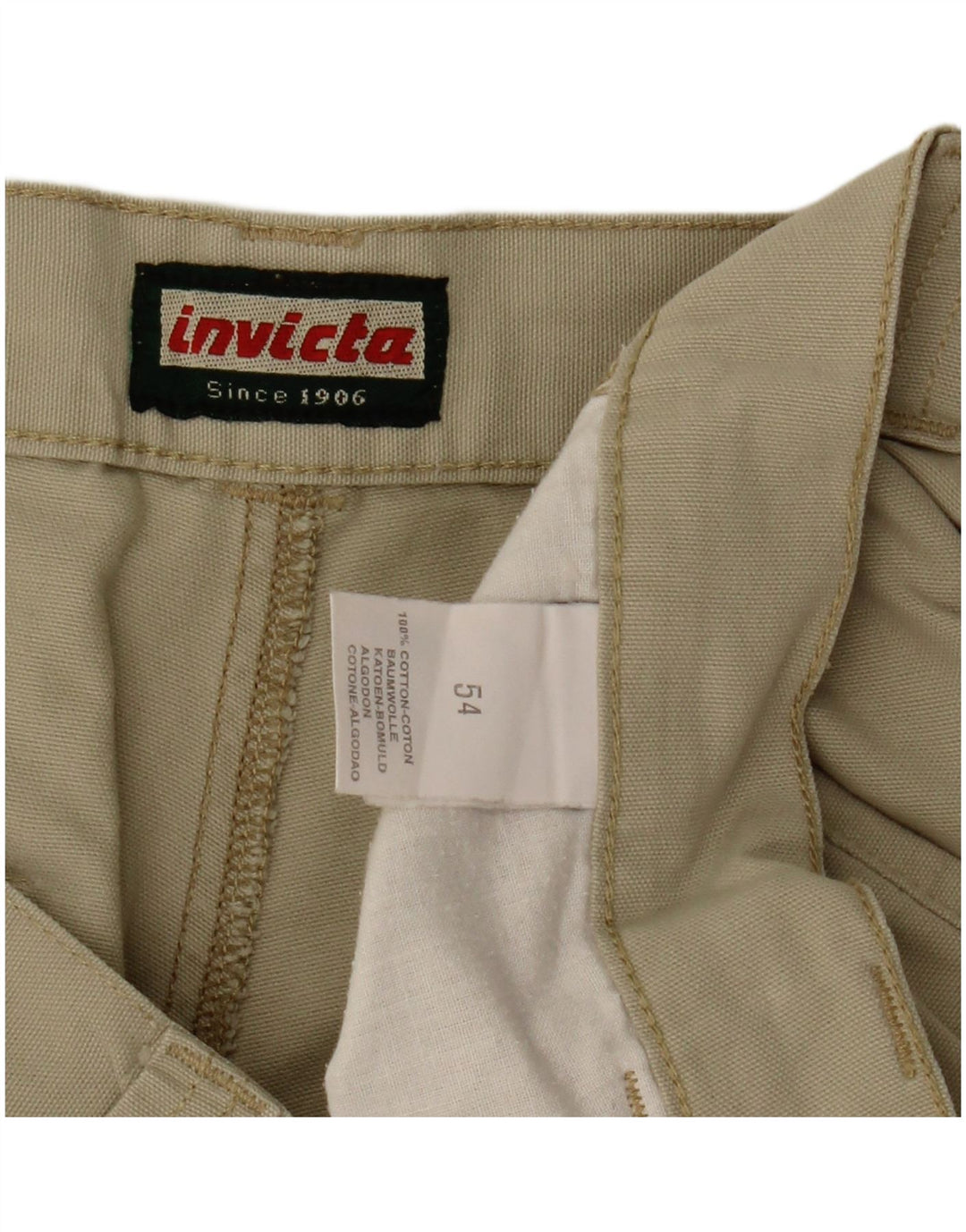 Invicta Herre Cargo Shorts IT 54 2XL W36 Beige Bomuld