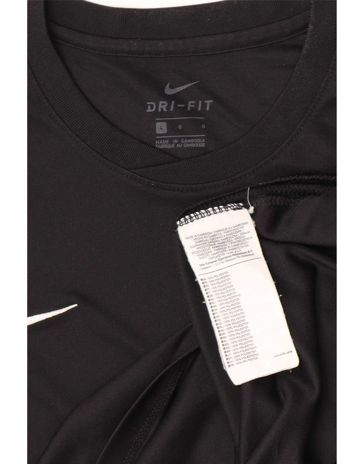 Nike Herre Dri Fit T-shirt Top Stor sort polyester