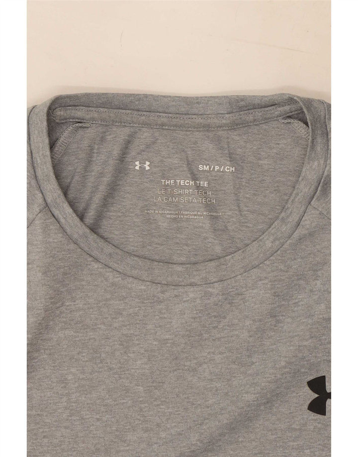 Under Armour Herre T-Shirt Top Lille Grå Flecked