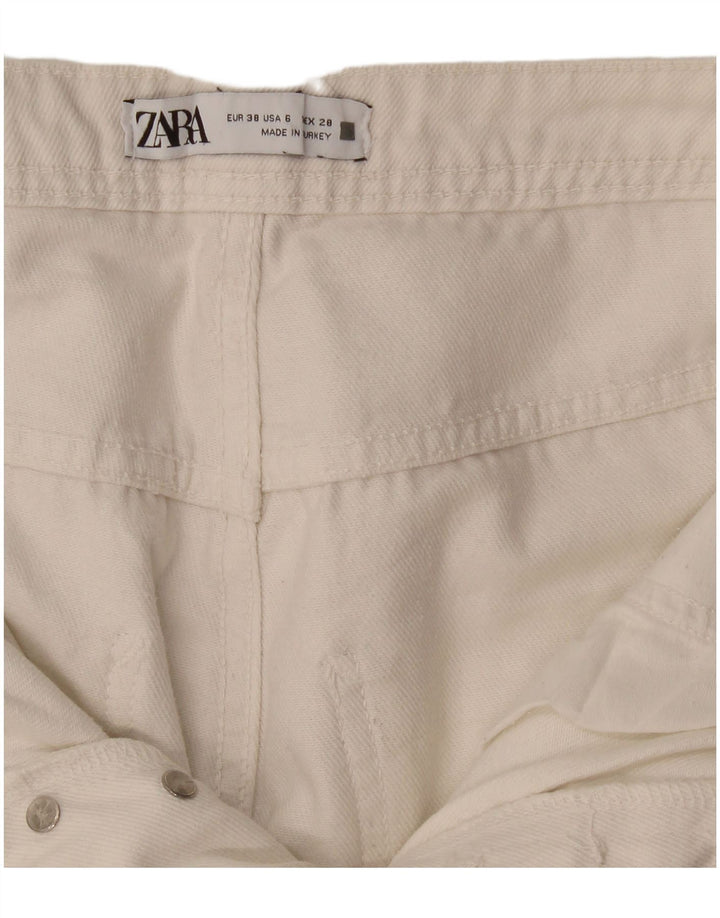 Zara Dame Straight Jeans EU 38 Small W28 L29 Hvid