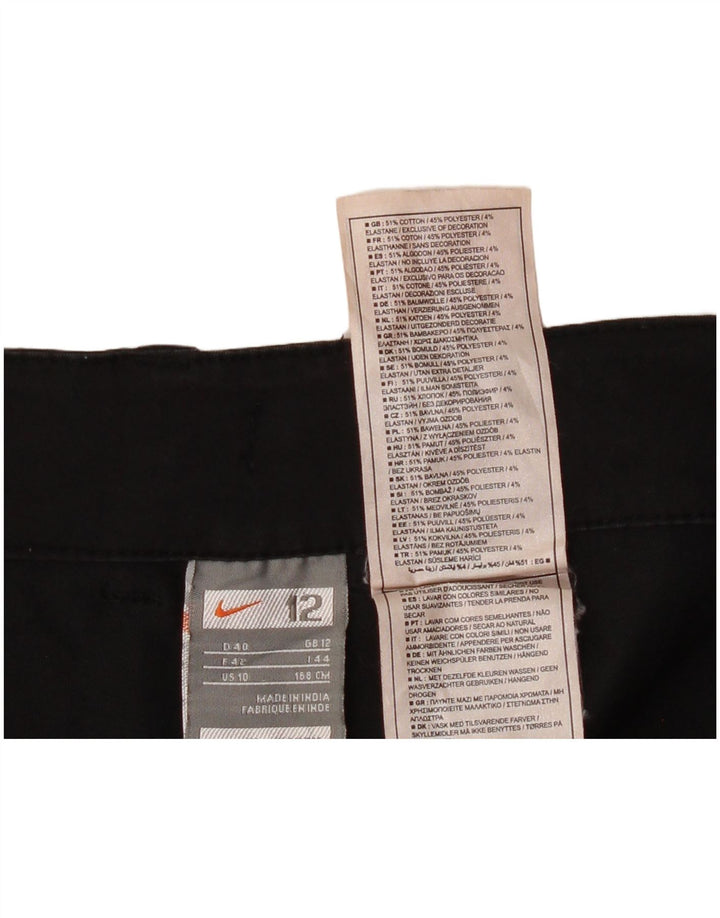 Nike Cargo Shorts til kvinder UK 12 Medium W36 Sort Bomuld