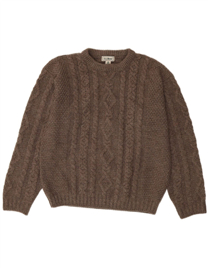 L.L.Bean Herre sweater med rund hals, stor grå uld