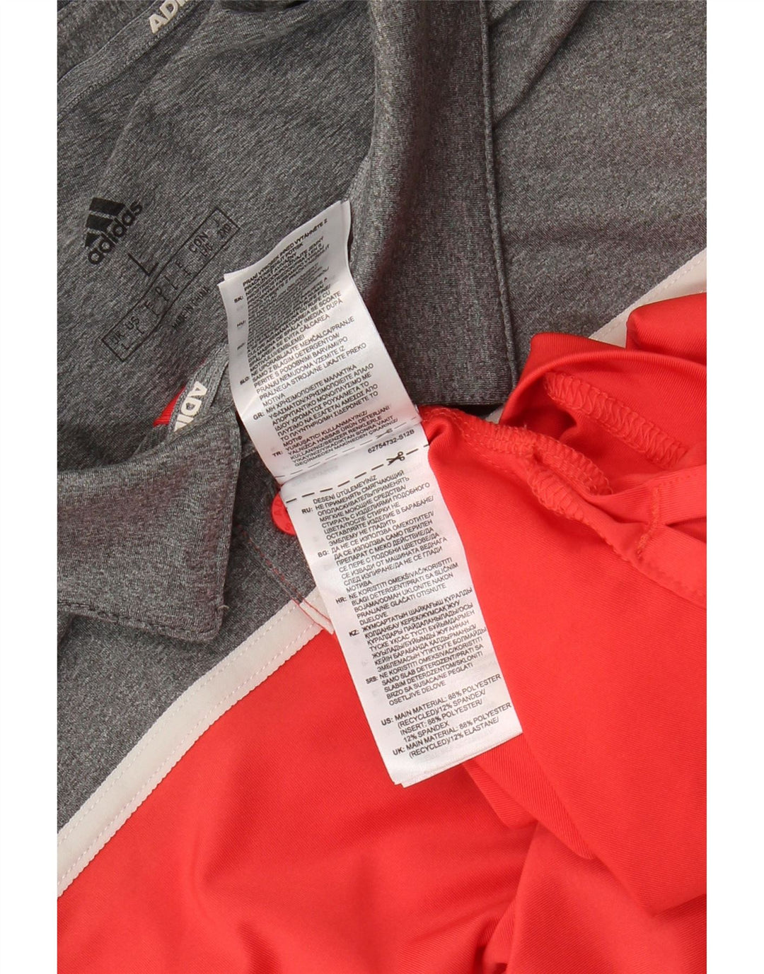 Adidas Polo Shirt til mænd Large Rød Colourblock Polyester
