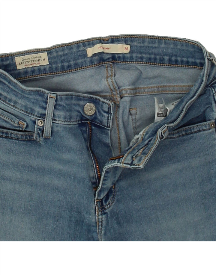 LEVI'S Womens 711 Skinny Jeans W26 L32 Blue Cotton Vintage Levi's and Second-Hand Levi's from Messina Hembry 