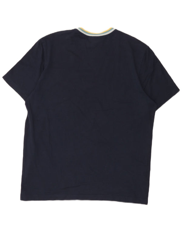 Lacoste Herre Regular Fit T-Shirt Top Størrelse 6 XL Marineblå Bomuld
