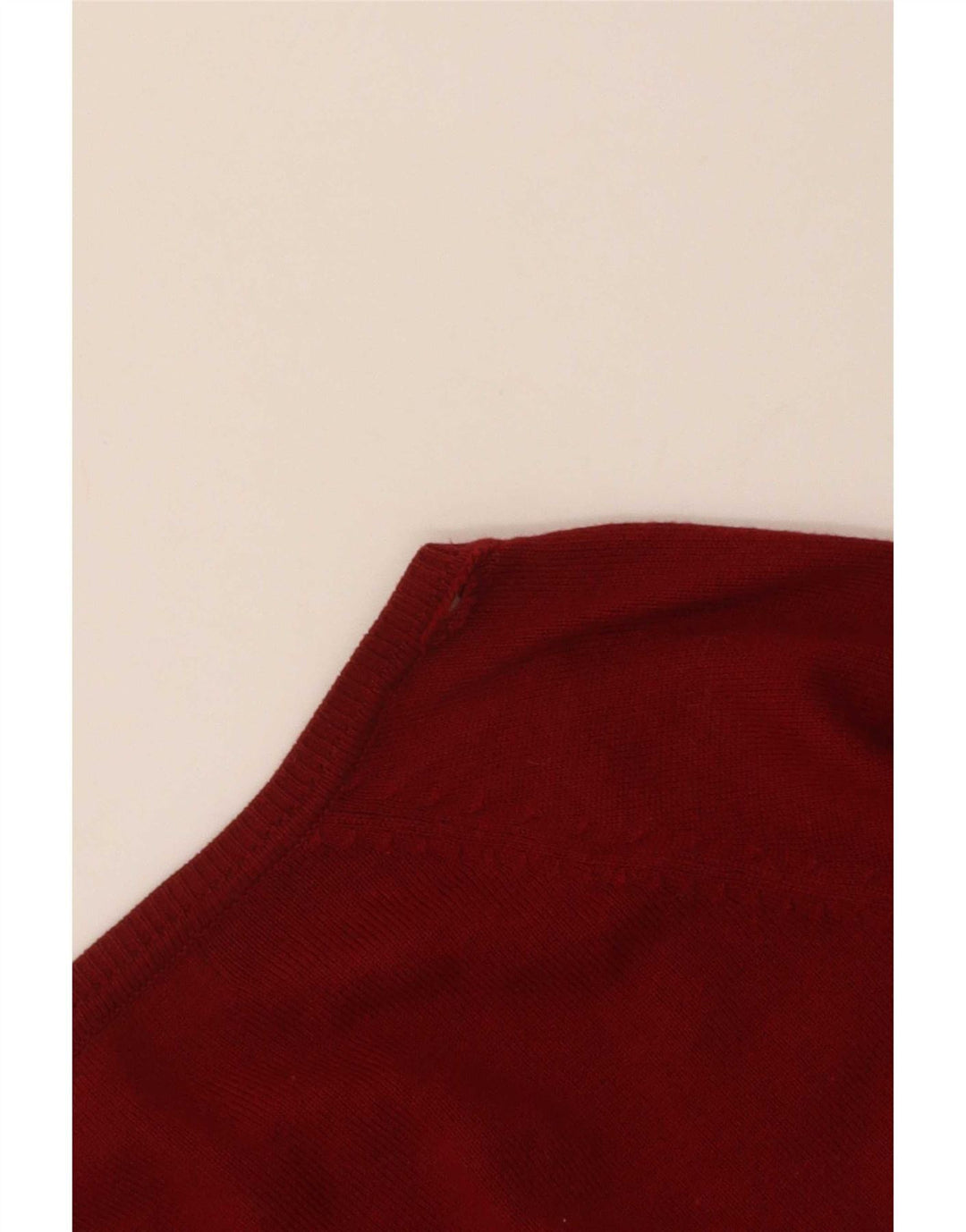 Zara Dame Cardigan Sweater UK 12 Medium Rød Bomuld