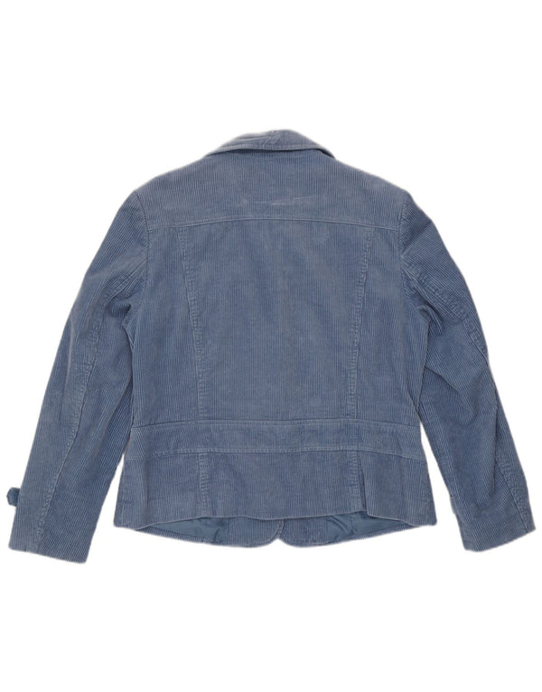 John Baner Damefløjlsjakke UK 16 Large Blue Cotton