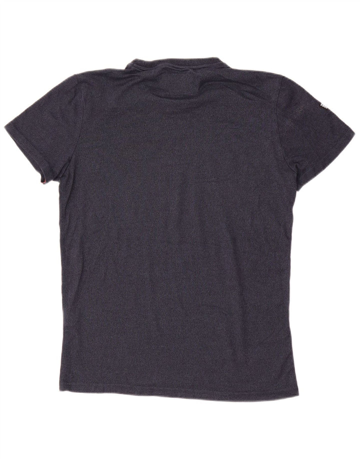 SUPERDRY Herre T-shirt Top Medium Navyblå Flecked Bomuld