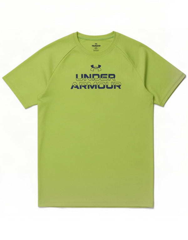 Under Armour Drenge Grafisk T-Shirt Top 13-14 år XL Grøn Polyester