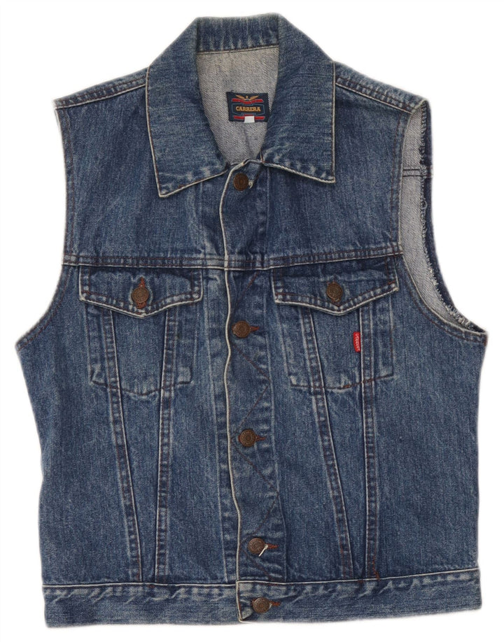 Carrera Herre Denim Gilet UK 36 Small Blue