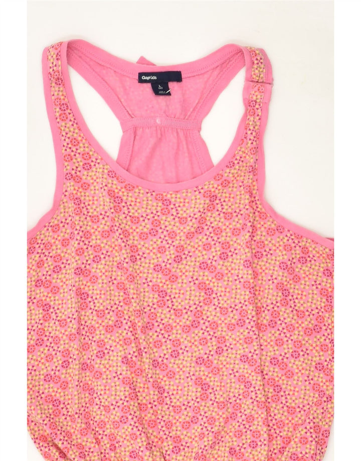 GAP Girls Playsuit 9-10 Years Large Pink Floral | Vintage Gap | Thrift | Second-Hand Gap | Used Clothing | Messina Hembry 