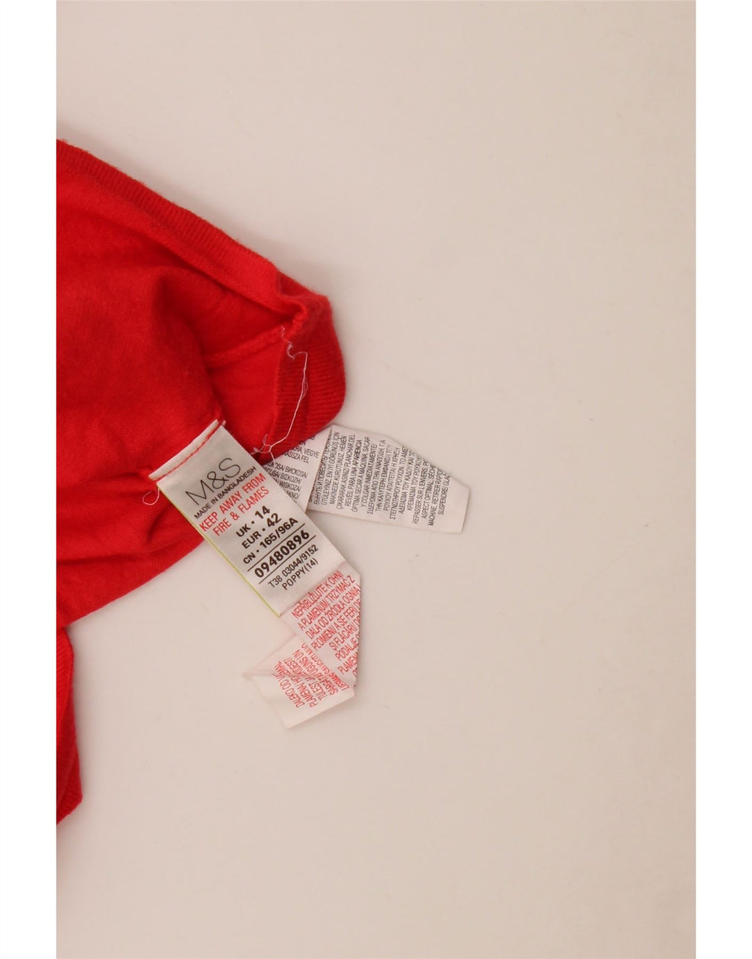 Marks & Spencer Damevest Tank Top UK 14 Large Red Viscose