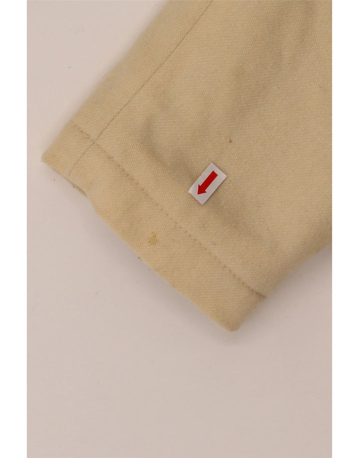 FACIBA Womens Double Breasted Coat EU 40 Medium Beige Wool Vintage Faciba and Second-Hand Faciba from Messina Hembry 