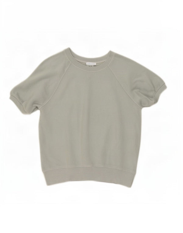 Gap Dame Kortærmet Sweatshirt Jumper UK 14 Medium Grøn Bomuld