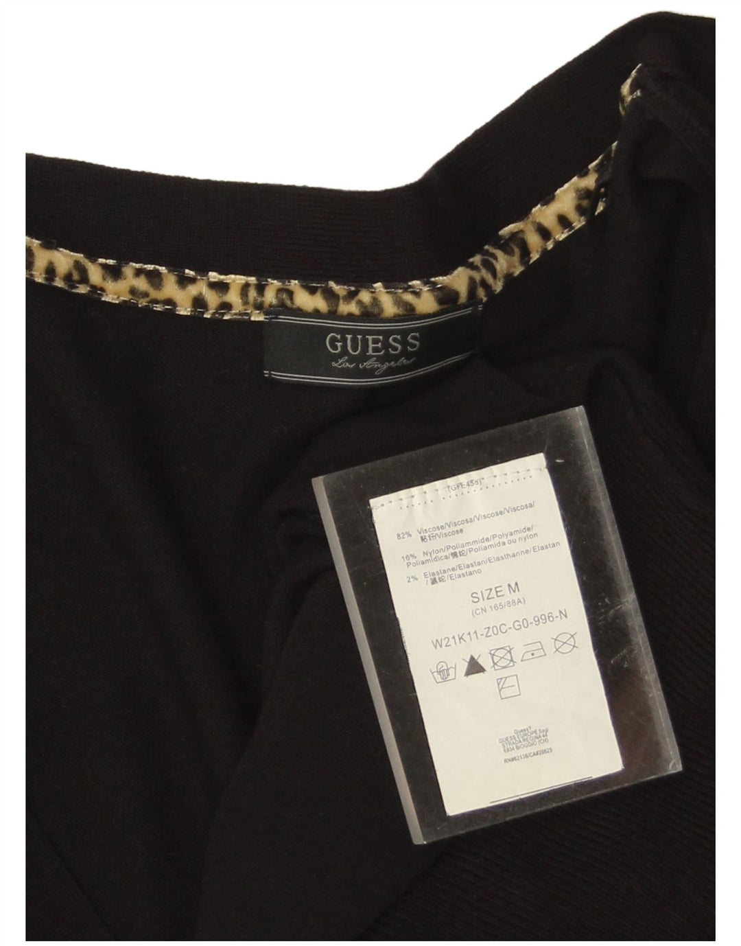 Guess Womens Jumper Dress UK 14 Medium Black Viscose