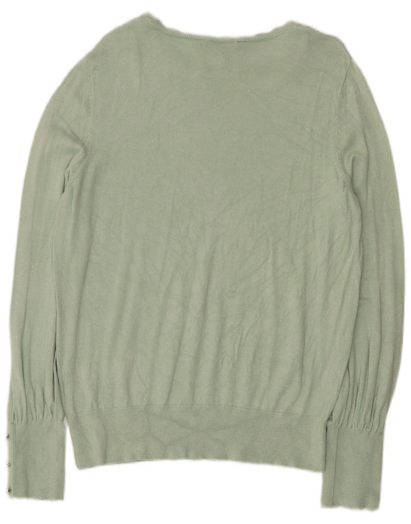 Lipsy Womens Boat Neck Jumper Sweater UK 16 Large Green Viscose