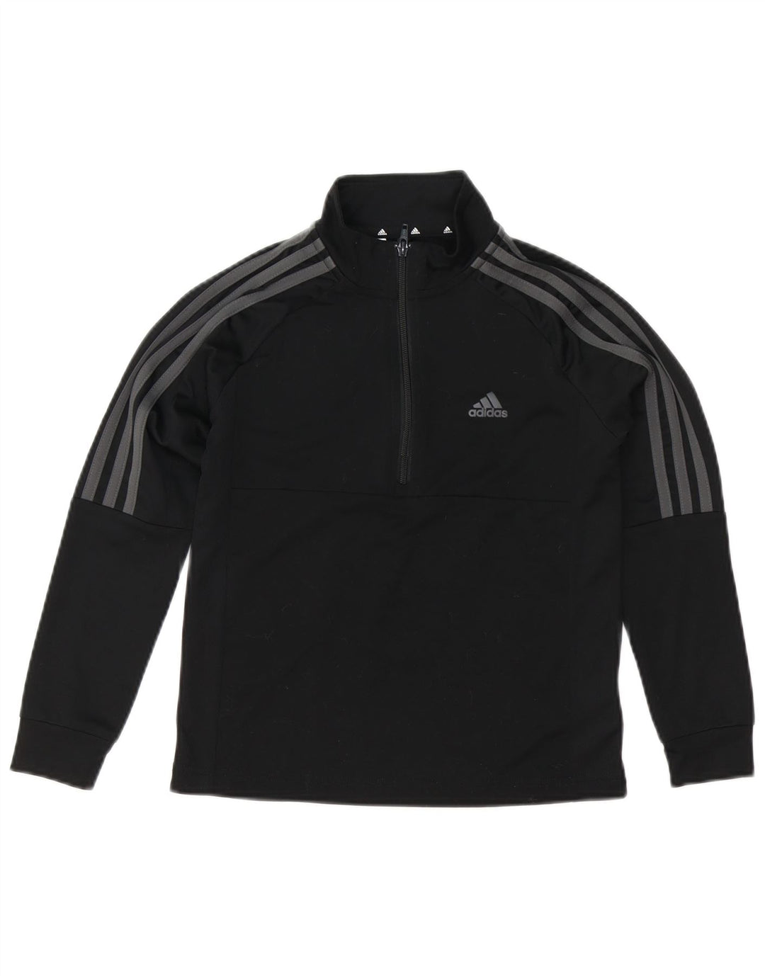 Adidas Boys Aeroready Pullover med lynlås-hals træningsdragt Top 9-10 år Sort
