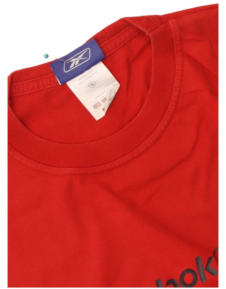 Reebok Herre grafisk T-shirt Top Lille rød bomuld