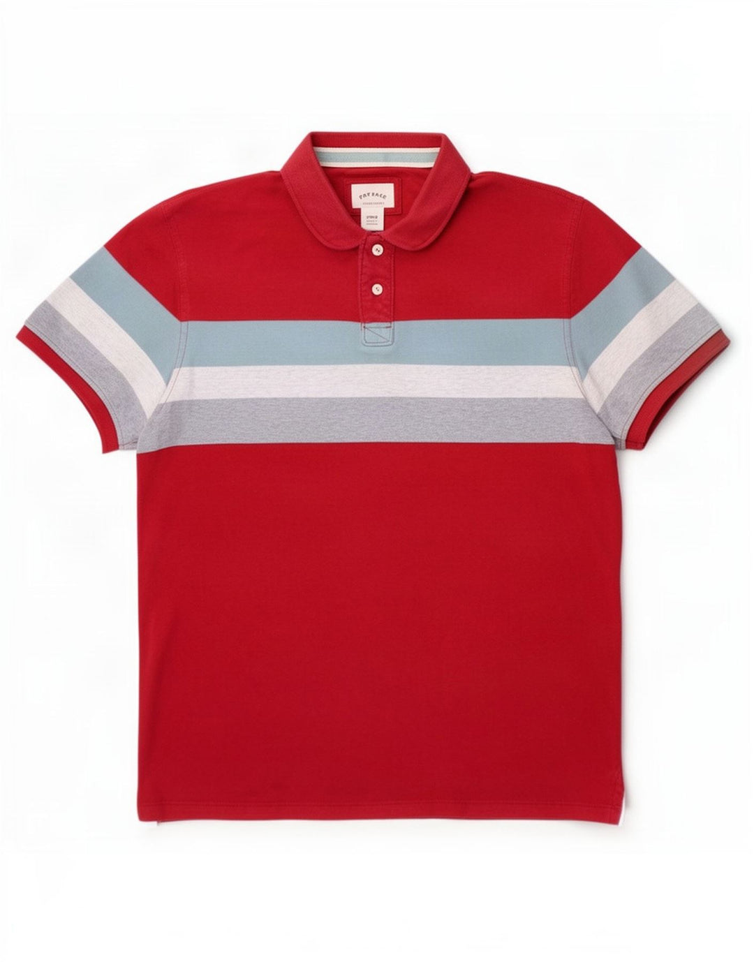 Fat Face Herre Polo Shirt Stor rødstribet bomuld