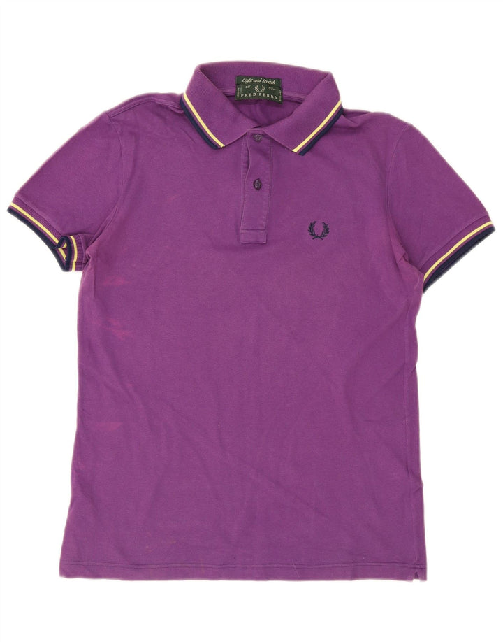 Fred Perry Herre poloskjorte lille lilla stribet bomuld