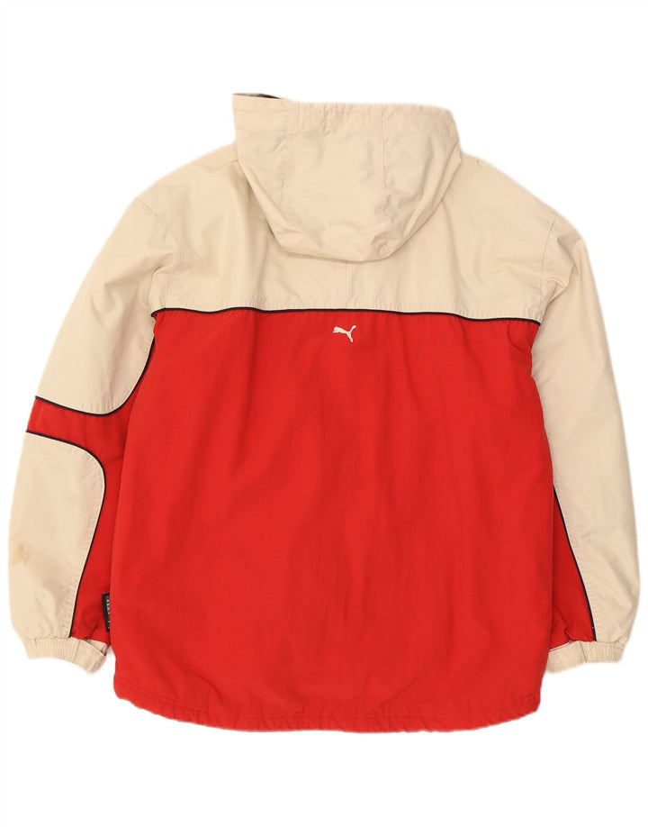Puma vindjakke med hætte til mænd UK 38 Medium Rød Colourblock