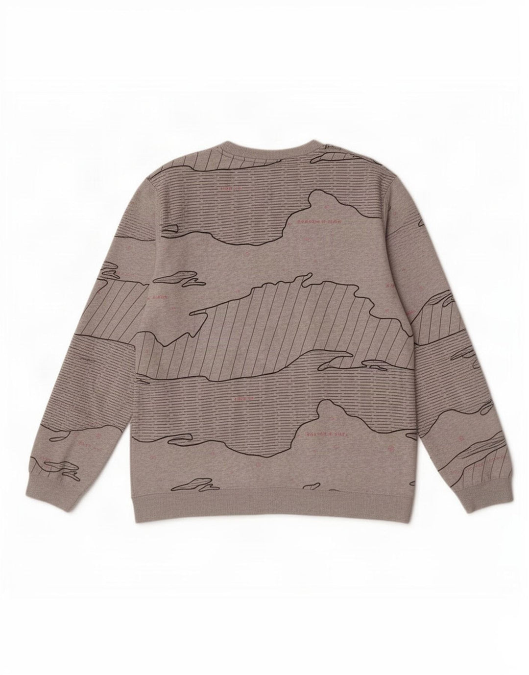 Scotch & Soda mænd abstrakt mønster sweatshirt jumper stor grå bomuld