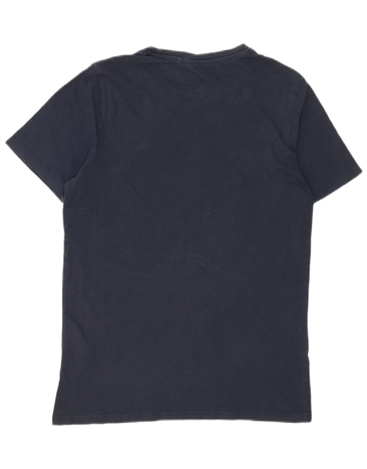 Jack & Jones Herre grafisk T-shirt Top Lille marineblå bomuld