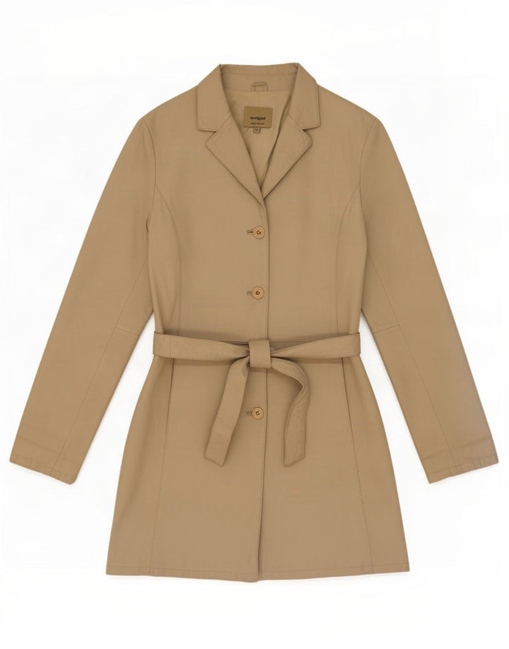 Conbipel Dame Læderfrakke IT 46 Large Beige