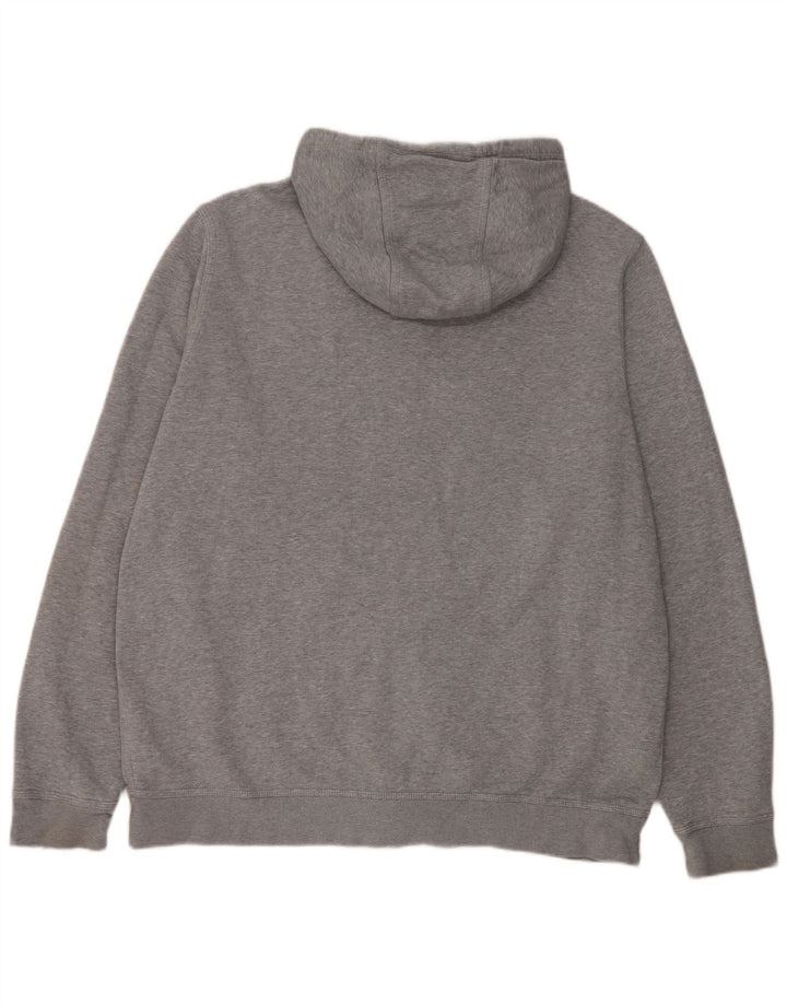 Nike hættetrøje med lynlås til mænd 2XL grå bomuld