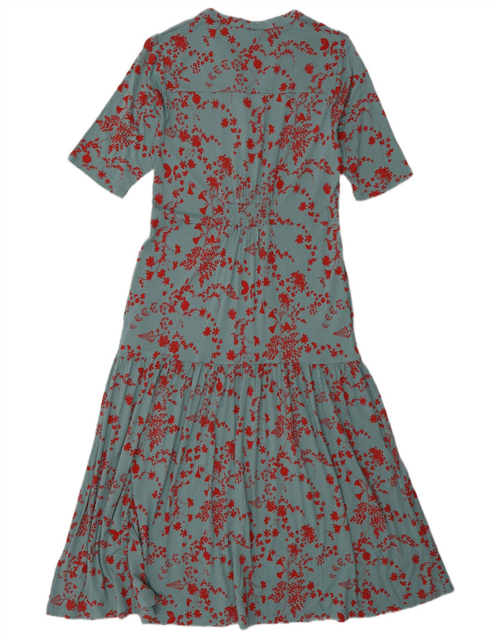 White Stuff Dame Maxi Tiered Dress UK 10 Small Green Floral