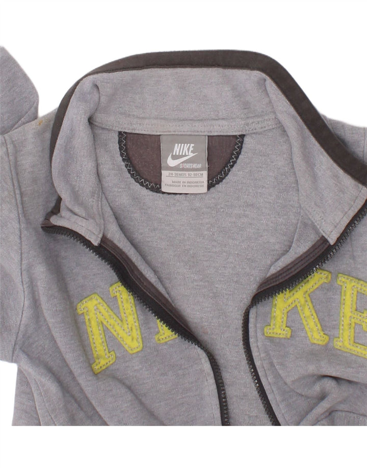 Nike drenge grafisk træningsdragt topjakke 2-3 år grå flækket
