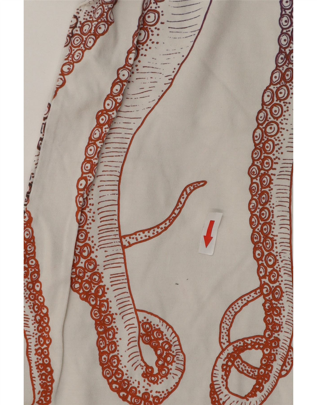 Octopus Herre Grafisk T-Shirt Top XL Hvid Animal Print
