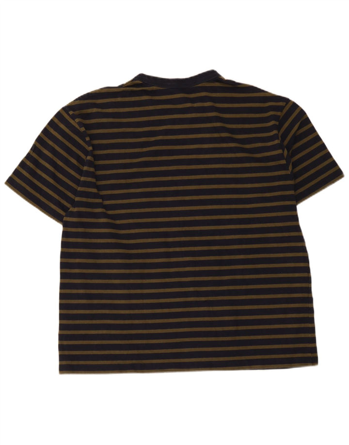 Cos Herre Regular T-Shirt Top Stor marineblå stribet bomuld