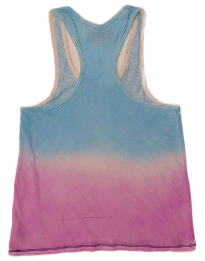 Superdry Herre grafisk vest Top Lille blå Colourblock Bomuld